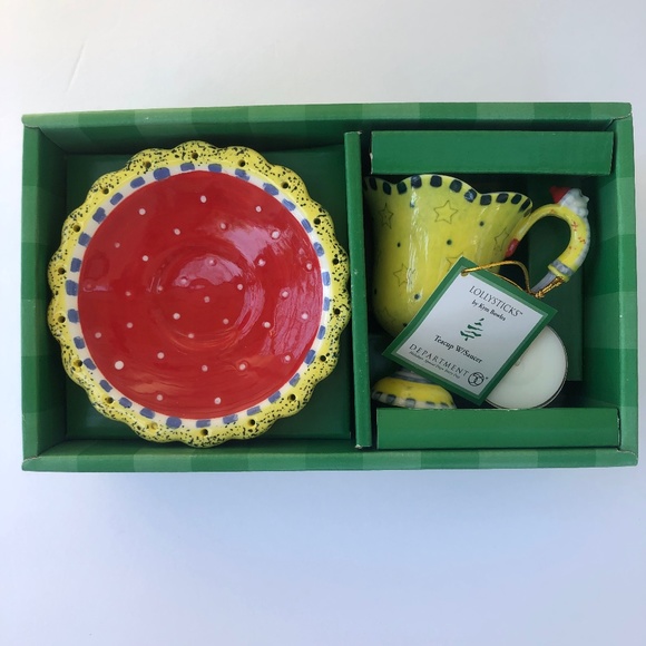 Dept. 56 Elf tea light Teacup and Saucer NWT department - Picture 4 of 9